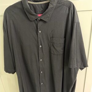 Tommy Bahama Black Silk Blend Shirt Men’s Big & Tall 4XL